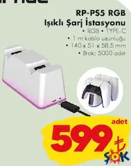 RAMPAGE RP-PS5 RGB IŞIKLI ŞARJ İSTASYONU indirimli fiyat RAMPAGE RP-PS5 RGB IŞIKLI ŞARJ İSTASYONU fiyat ve kampanya bilgisi